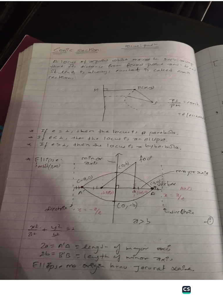 Math Conic Section Bata | PDF