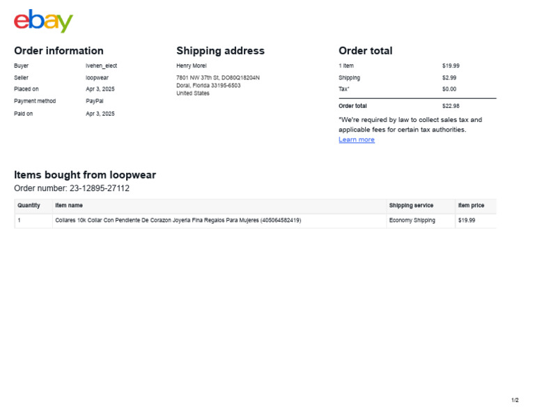 Order Details Ebay1 Pdf