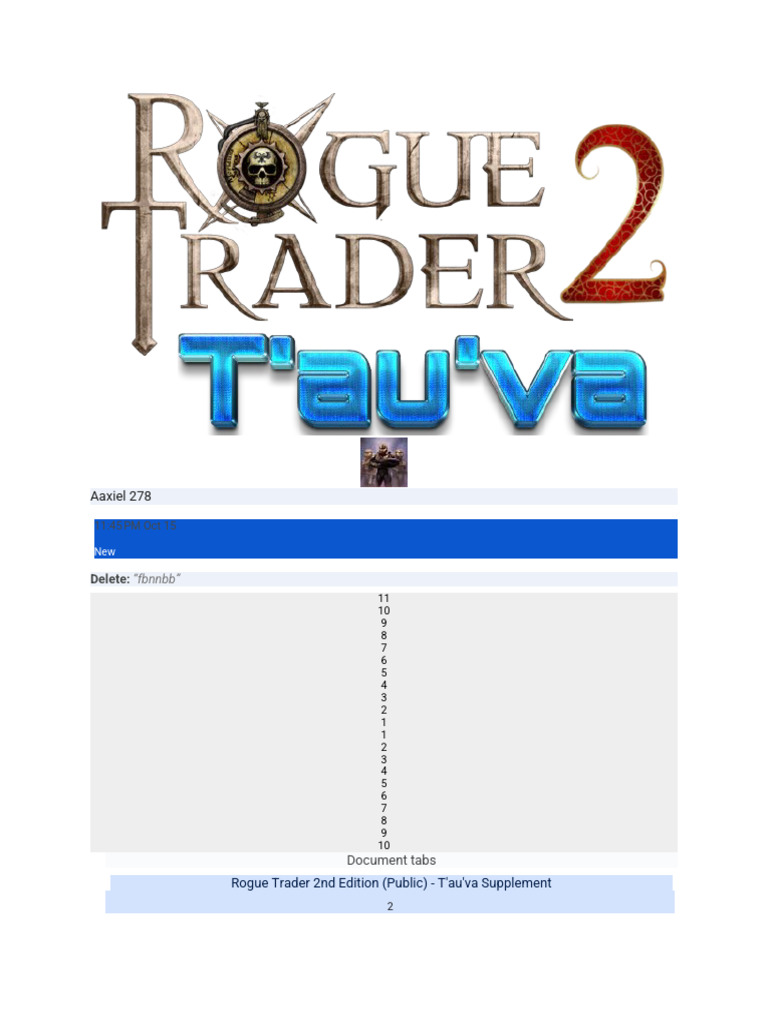 Rogue Trader: T'au'va & Sslyth Guide | PDF
