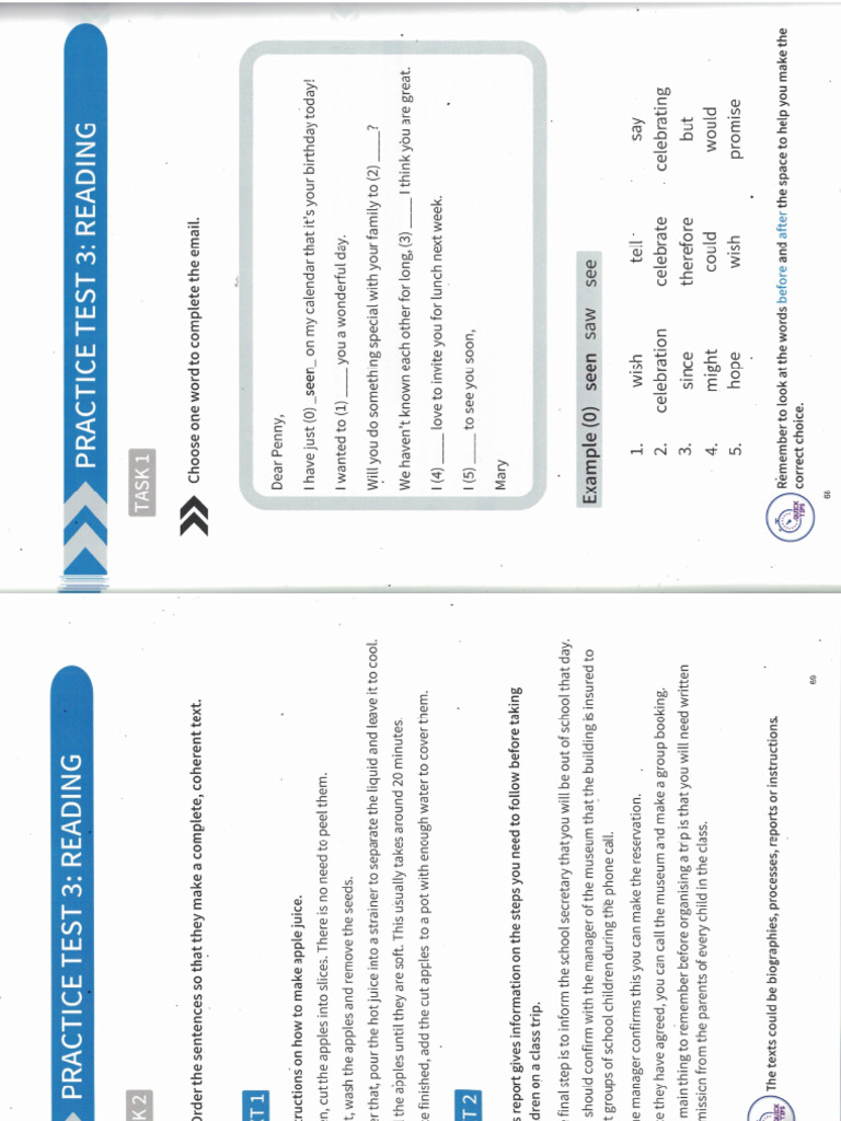 Lib2 Reading Test 3 | PDF