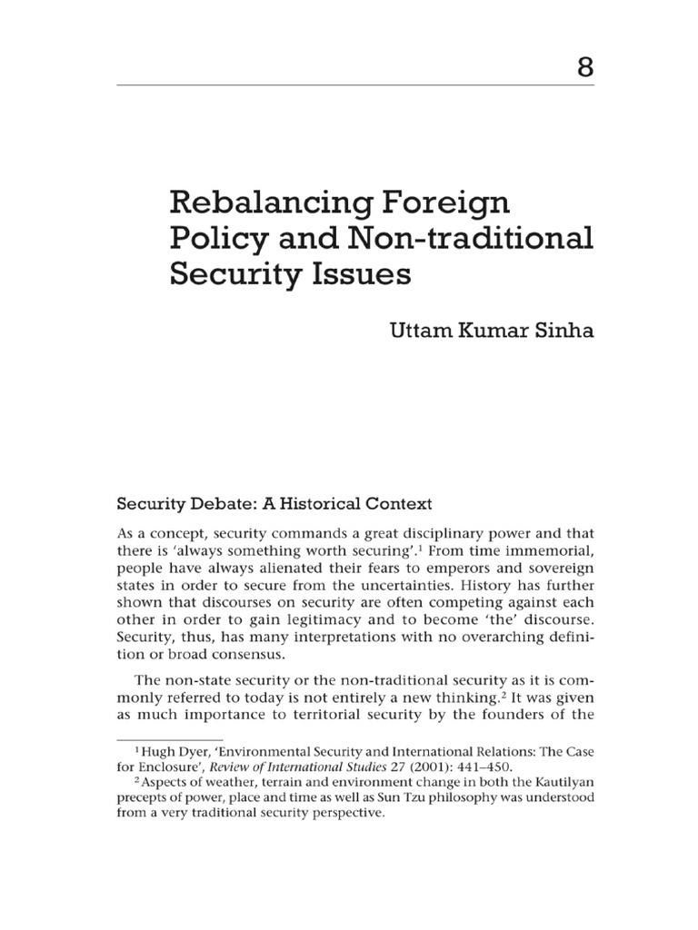 Rebalancing Foreign Policy and Non-Traditional Security Issues | PDF