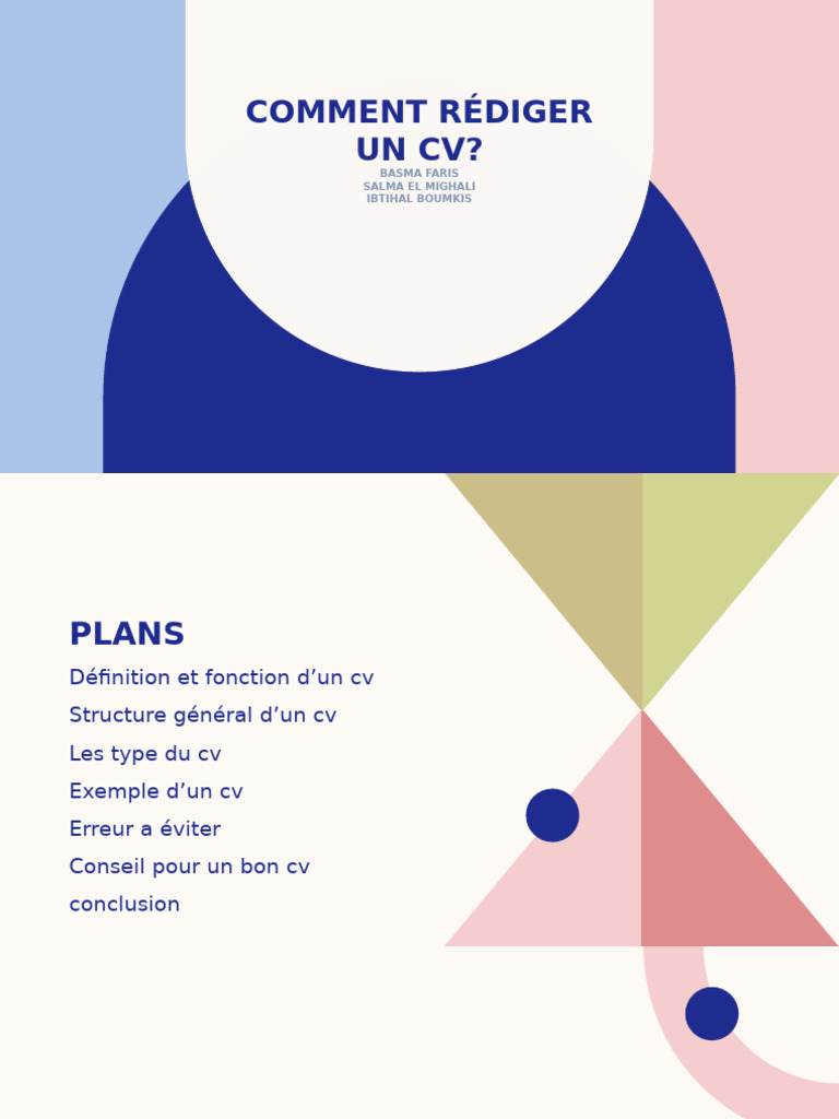 Rédiger un CV efficace en PDF | PDF