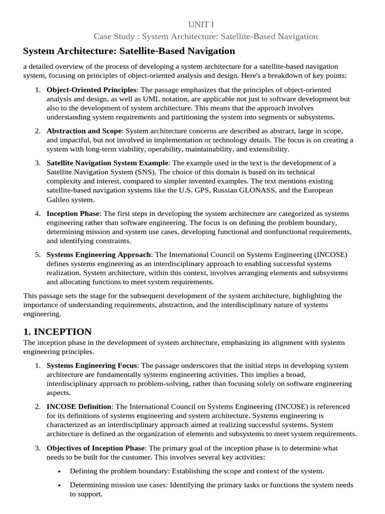System Architecture for Satellite Navigation | PDF | Use Case | System