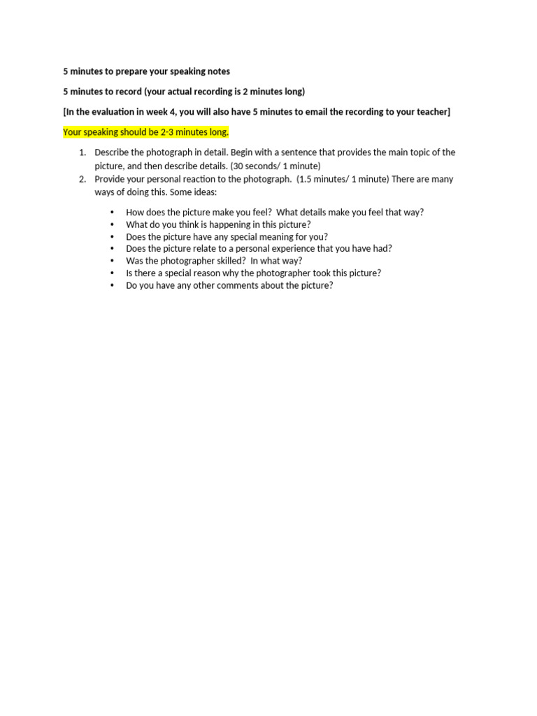 Speaking Notes Preparation Guide | PDF