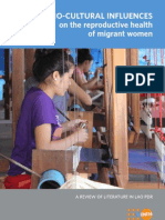 Socio-Cultural Influences on the Reproductive Health of Migrant Women (A Review of Literature in Lao PDR)