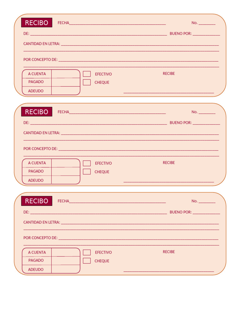 Plantilla de Recibo de Pago | PDF