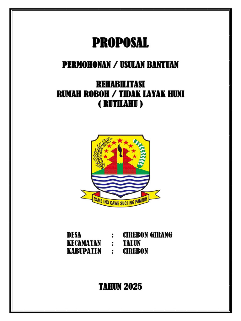 Usulan Rutilahu Desa Cirebon Girang | PDF