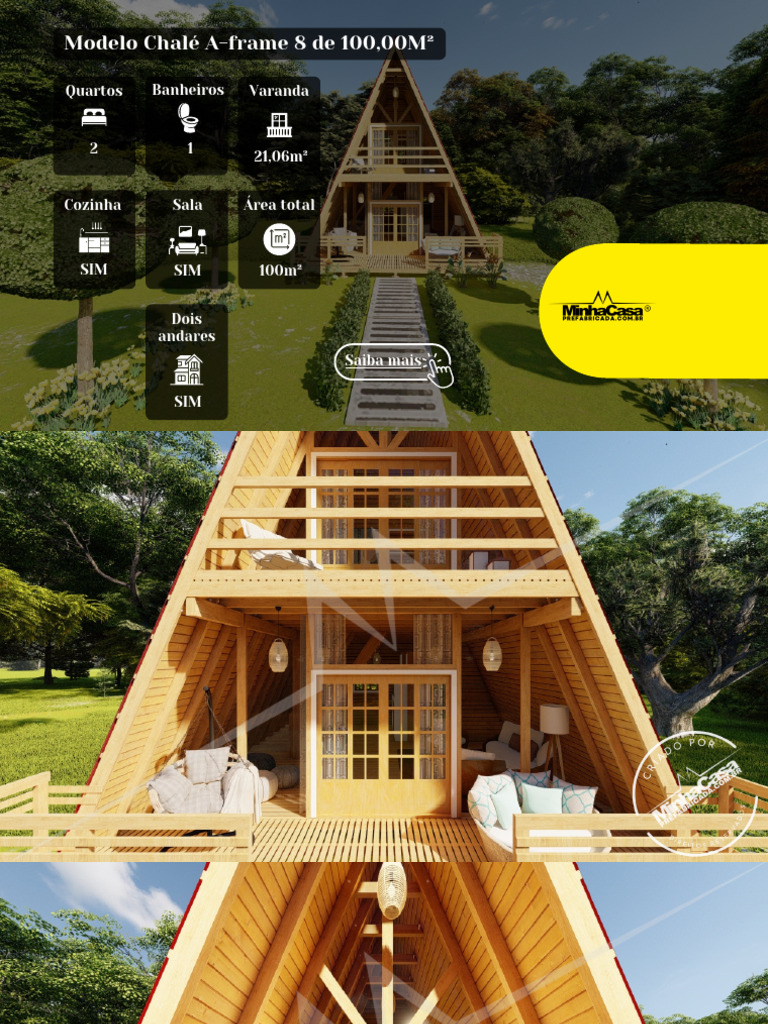 Projeto Chalé A-Frame 100m² | PDF