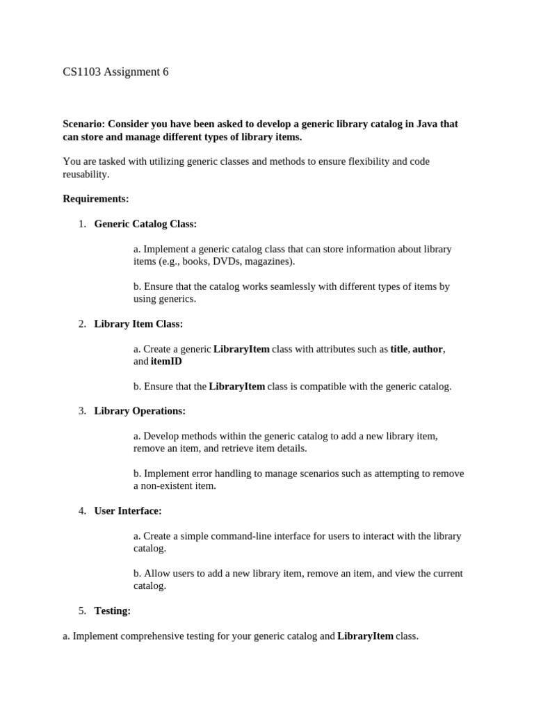 OOP Library Catalog System in Java | PDF | Library (Computing) | Menu ...