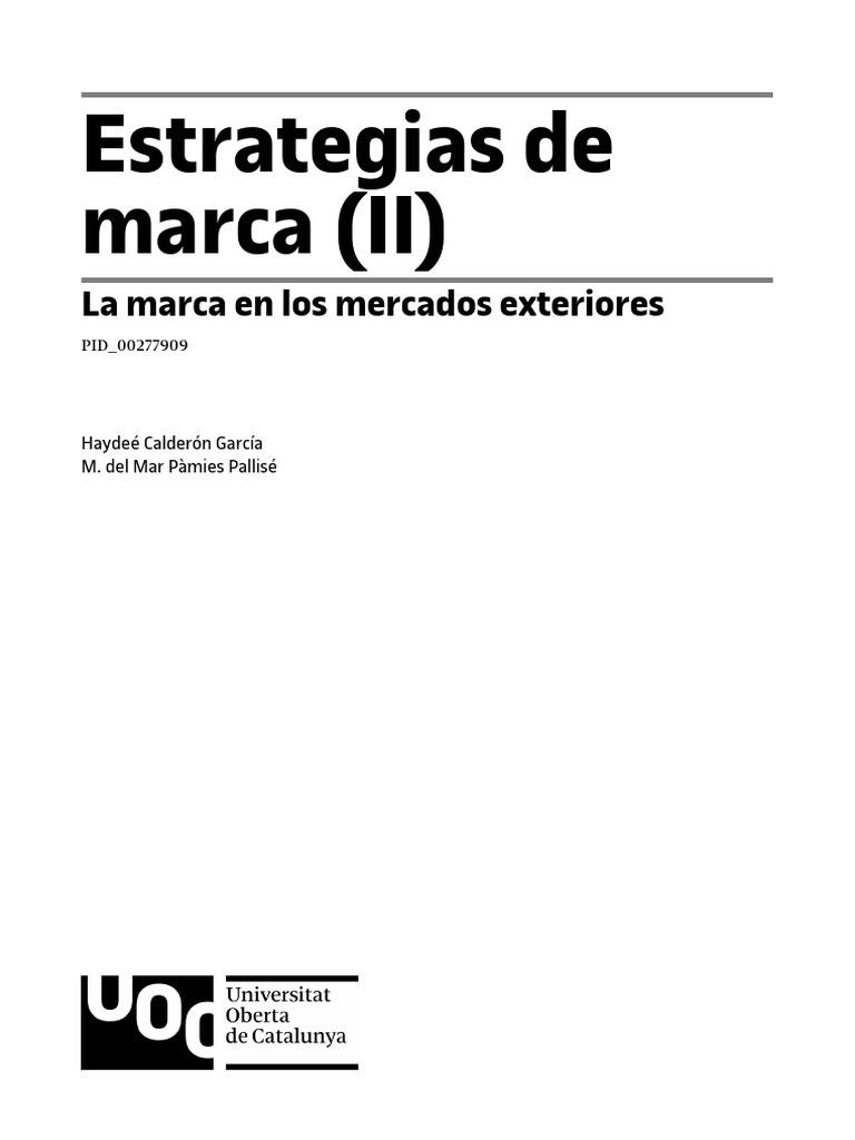 Módulo Didáctico 5 - Estrategias de Marca (II) | PDF | Marca | Producto ...