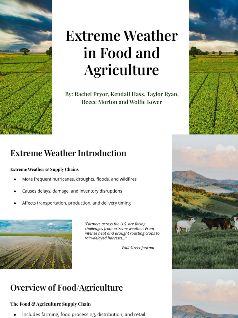 Extreme Weather in Food_Agriculture | PDF | Agriculture | Extreme Weather