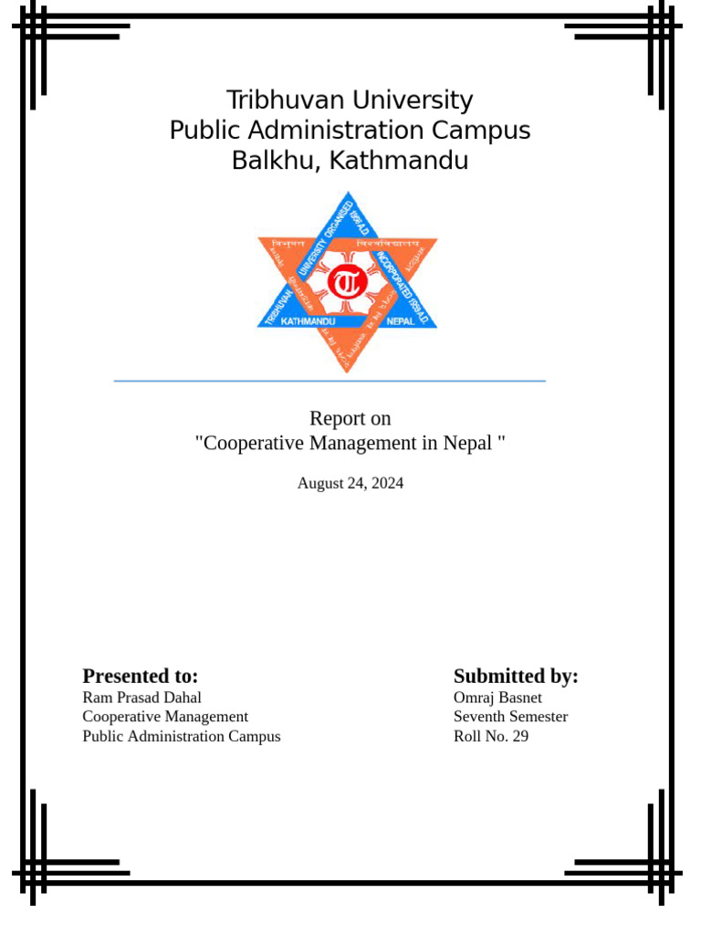 Cooperative Management in Nepal 2024 | PDF | Cooperative | Economies
