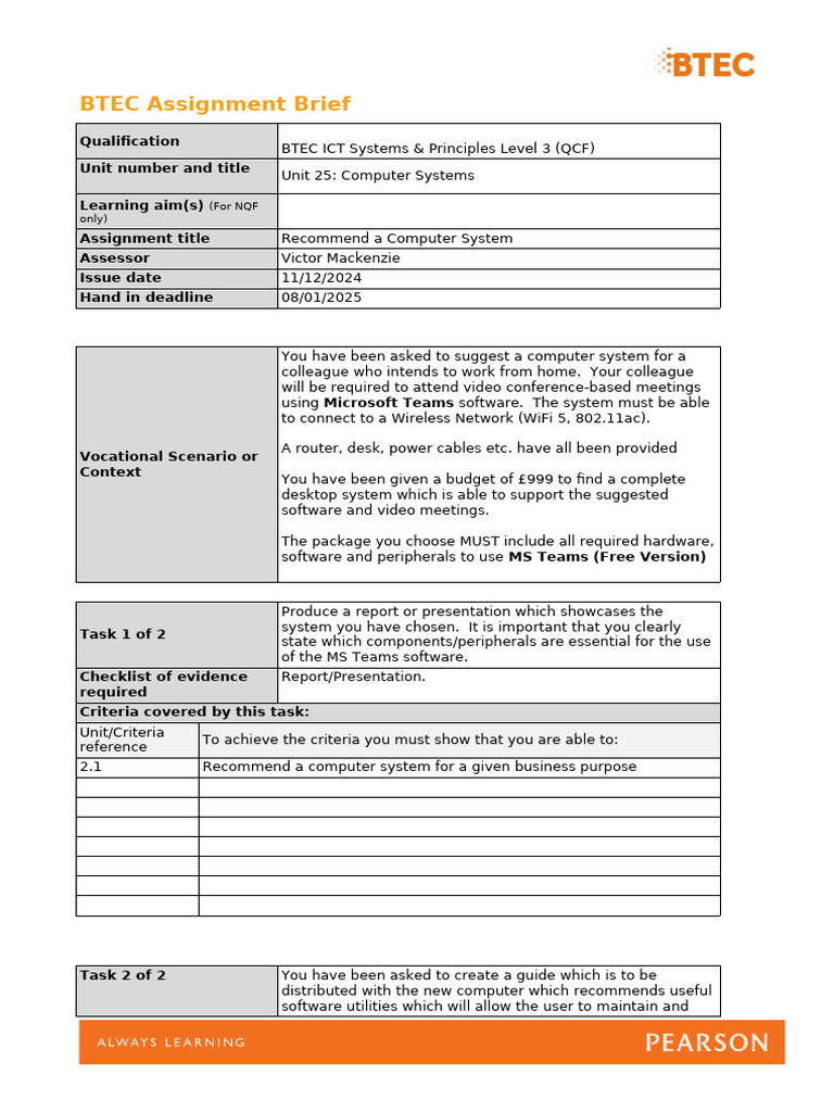 Recommend a Computer System for Home Use | PDF | Computing | Software
