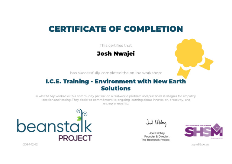 Josh Nwajei - 2024-12-12 | PDF