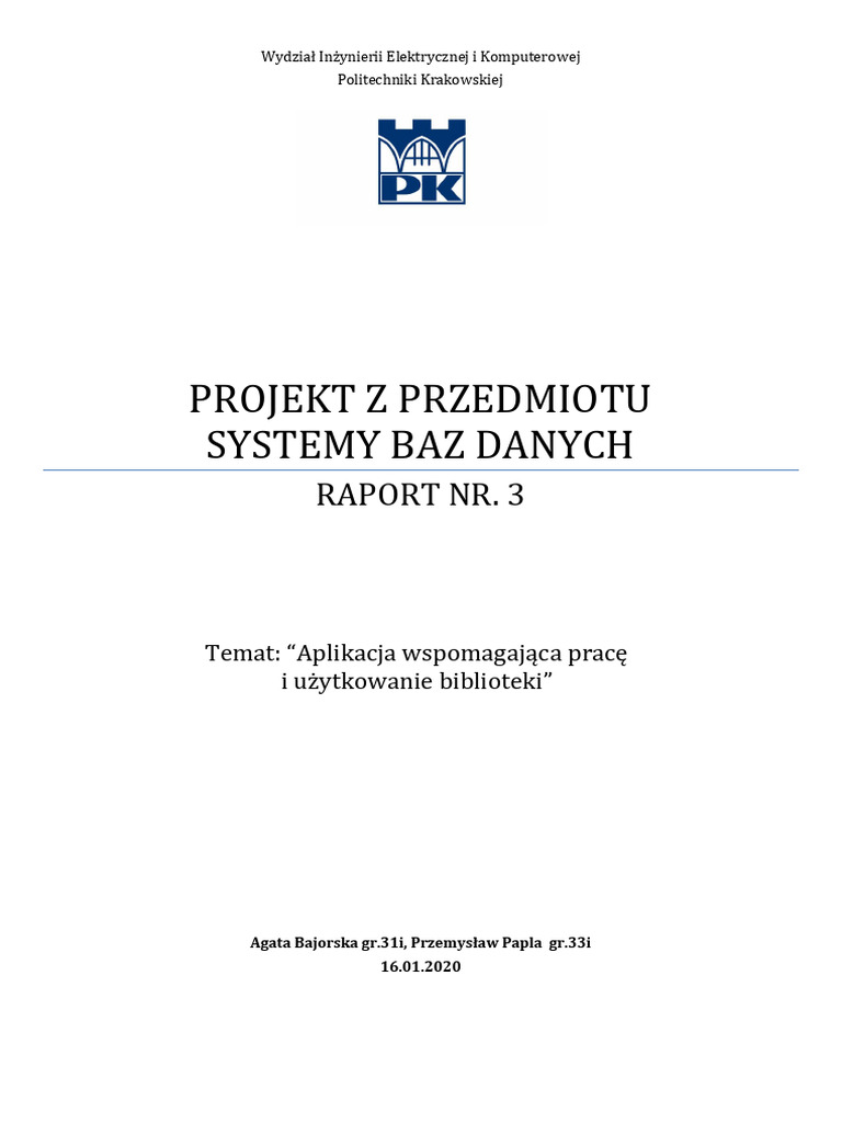 Przyklad Projektu | PDF