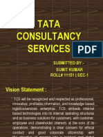 Tata Consultancy Services: Submitted By:-Sumit Kumar ROLL# 11151 - SEC-1