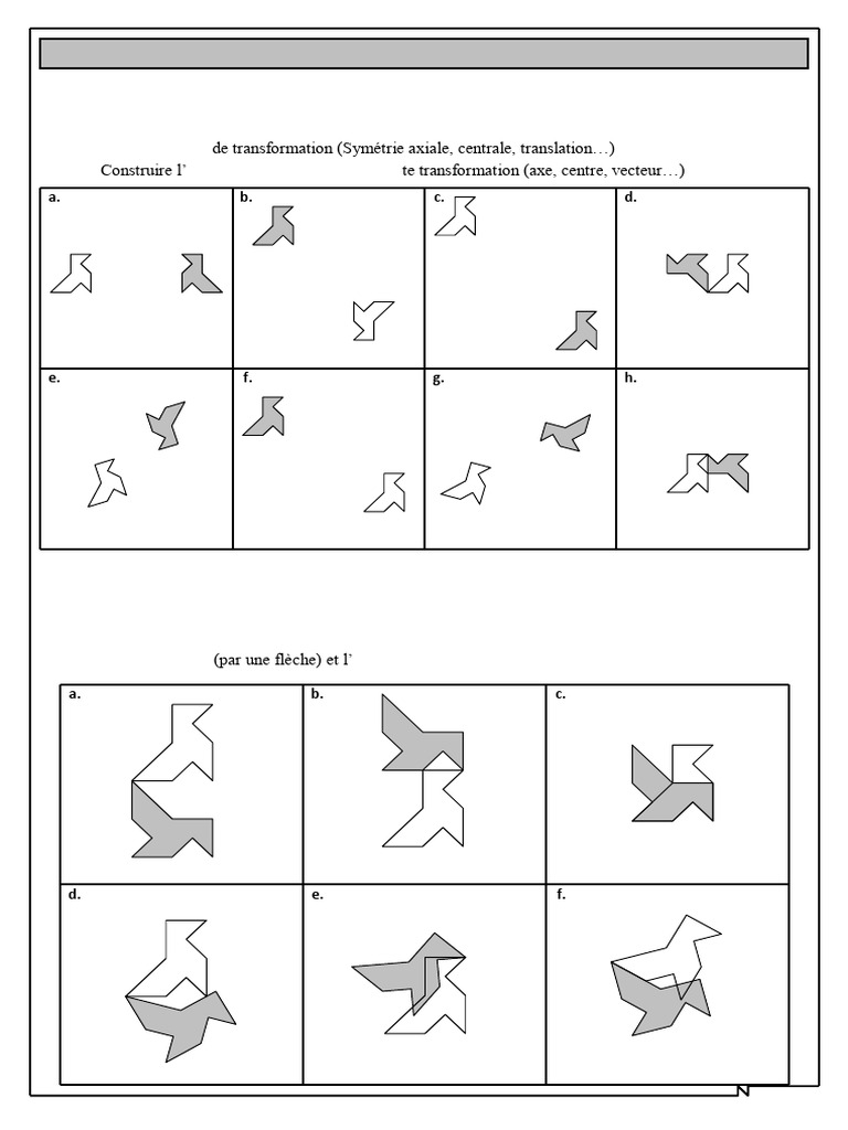 Rotations et Transformations du Plan | PDF