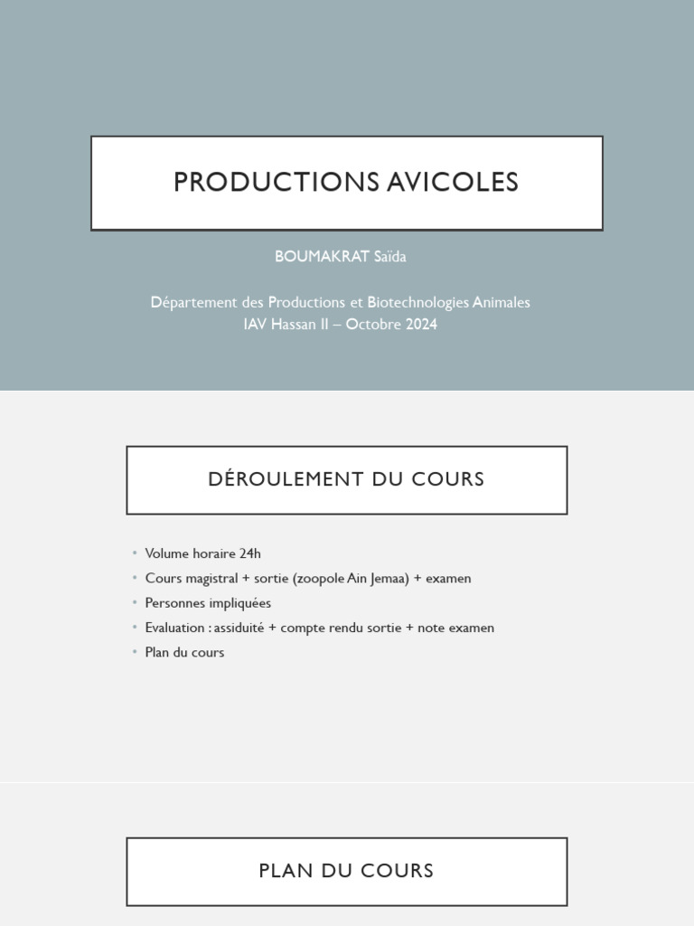 Élevage avicole : enjeux et perspectives | PDF | Poulet | Aviculture