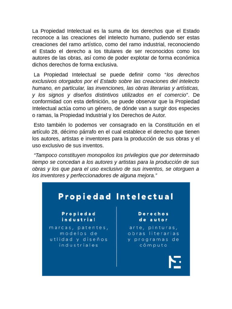 Derechos de Autor y Propiedad Industrial | PDF | Propiedad intelectual ...