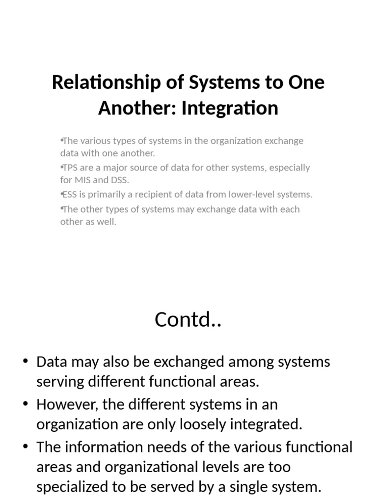 Relationship of Systems To One Another August 27 2020 | PDF ...