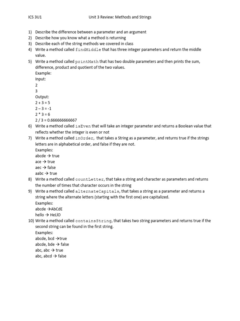 Unit Review | PDF