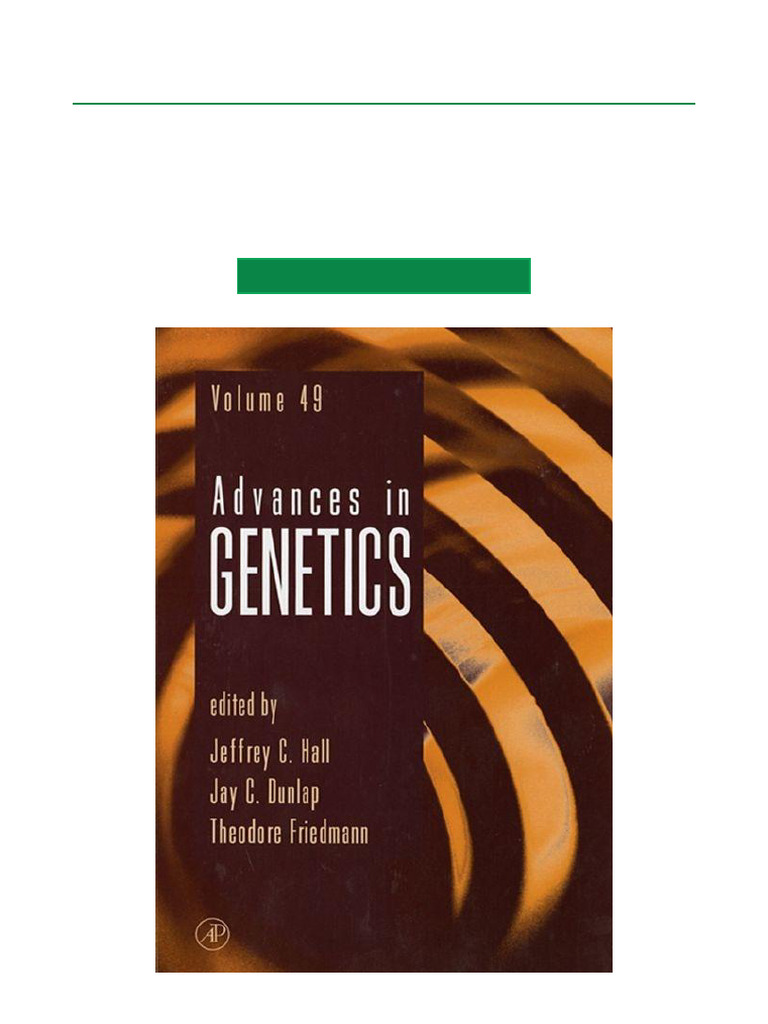 Advances in Genetics (FULL VERSION DOWNLOAD) | PDF | Neuropeptide ...