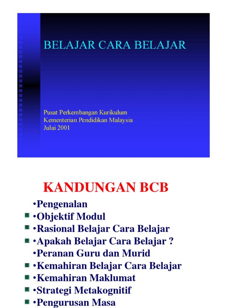 Belajar Cara Belajar Pdf