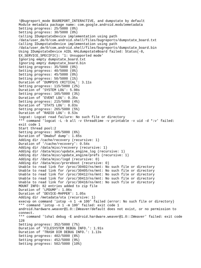 Understanding Android Dumpstate Logs | PDF | Computer Engineering ...