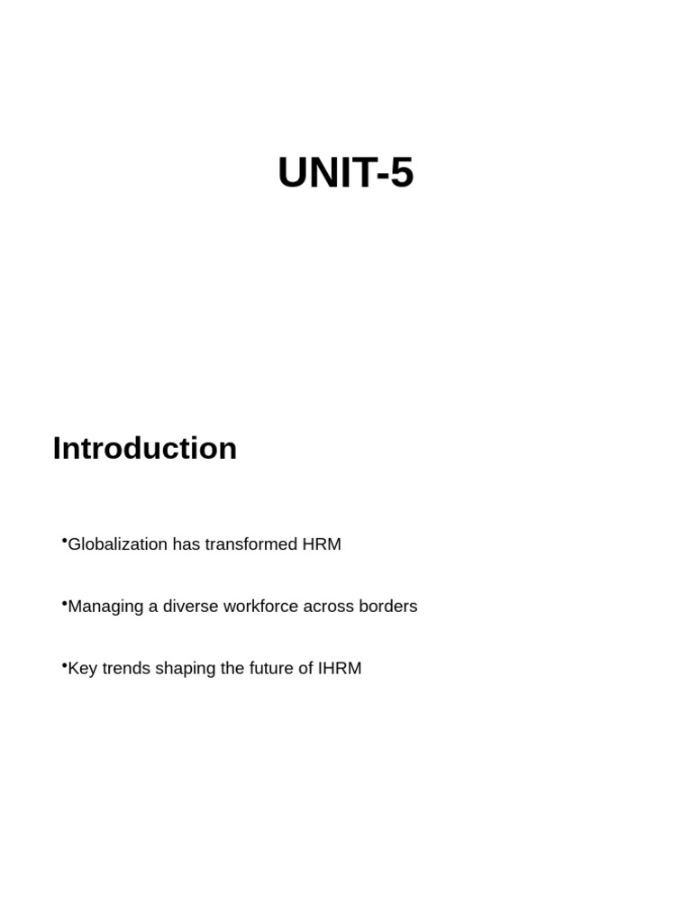 IHRM Unit 5 | PDF | Human Resource Management | Corporate Social ...
