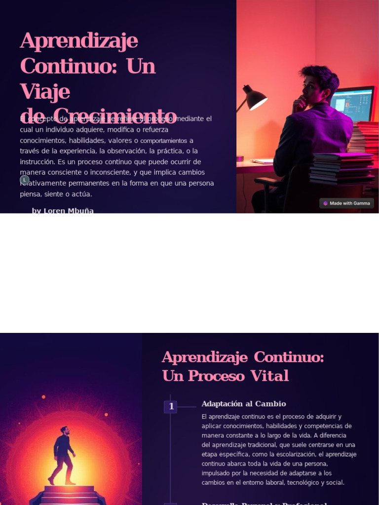 Aprendizaje Continuo Un Viaje de Crecimiento | PDF | Aprendizaje ...