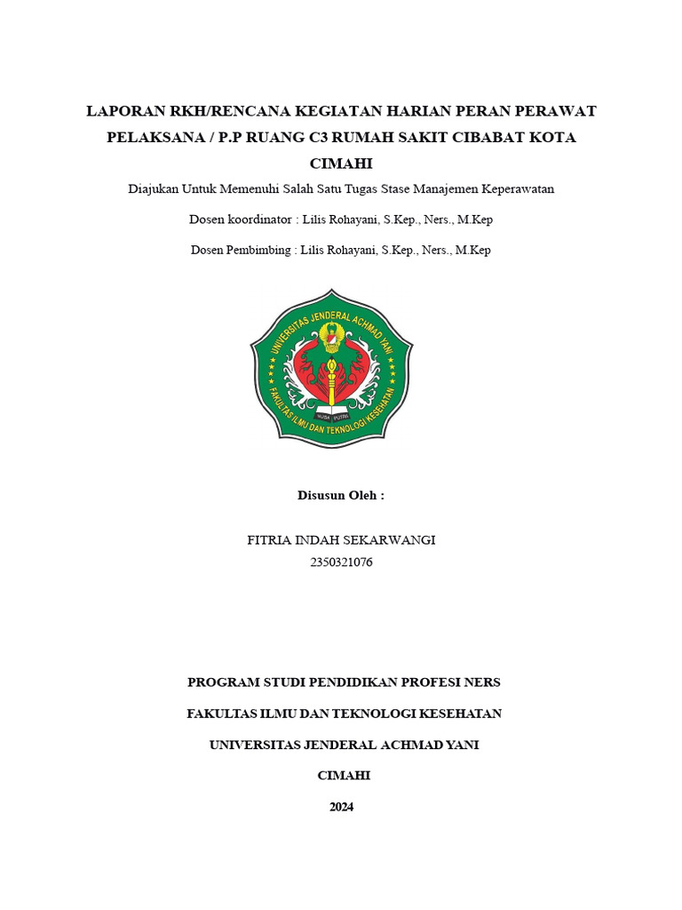 Salin-Laporan RKH KH PP - Putri Ramdani - 091 | PDF