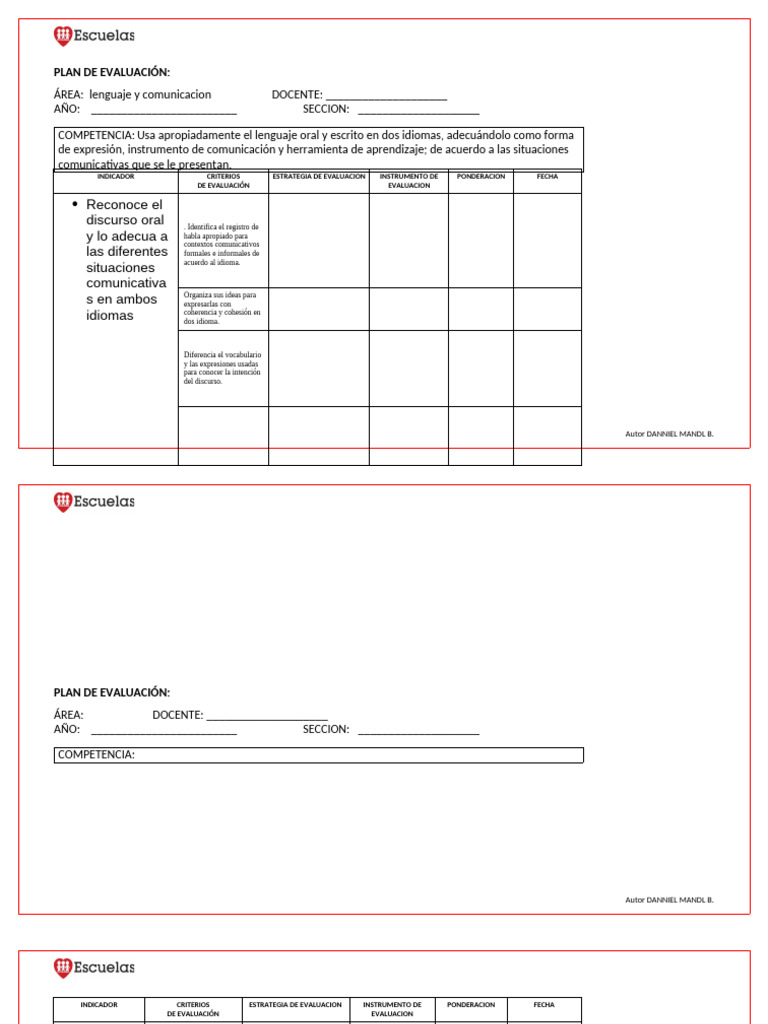 Plan de Evaluación 2025 | PDF | Evaluación | Aprendizaje