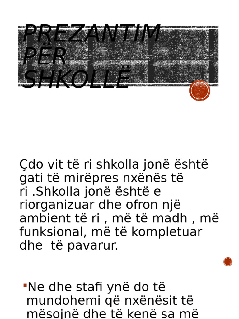 Prezantim PËR Shkollë | PDF