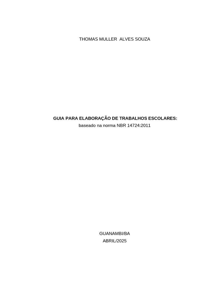 Guia ABNT para Trabalhos Escolares | PDF | Caixa alta e caixa baixa