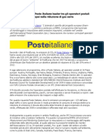 Massimo Sarmi, Poste Italiane leader tra gli operatori postali europei nella riduzione di gas serra