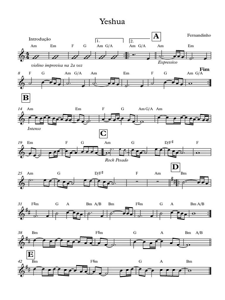 Yeshua Partitura | PDF