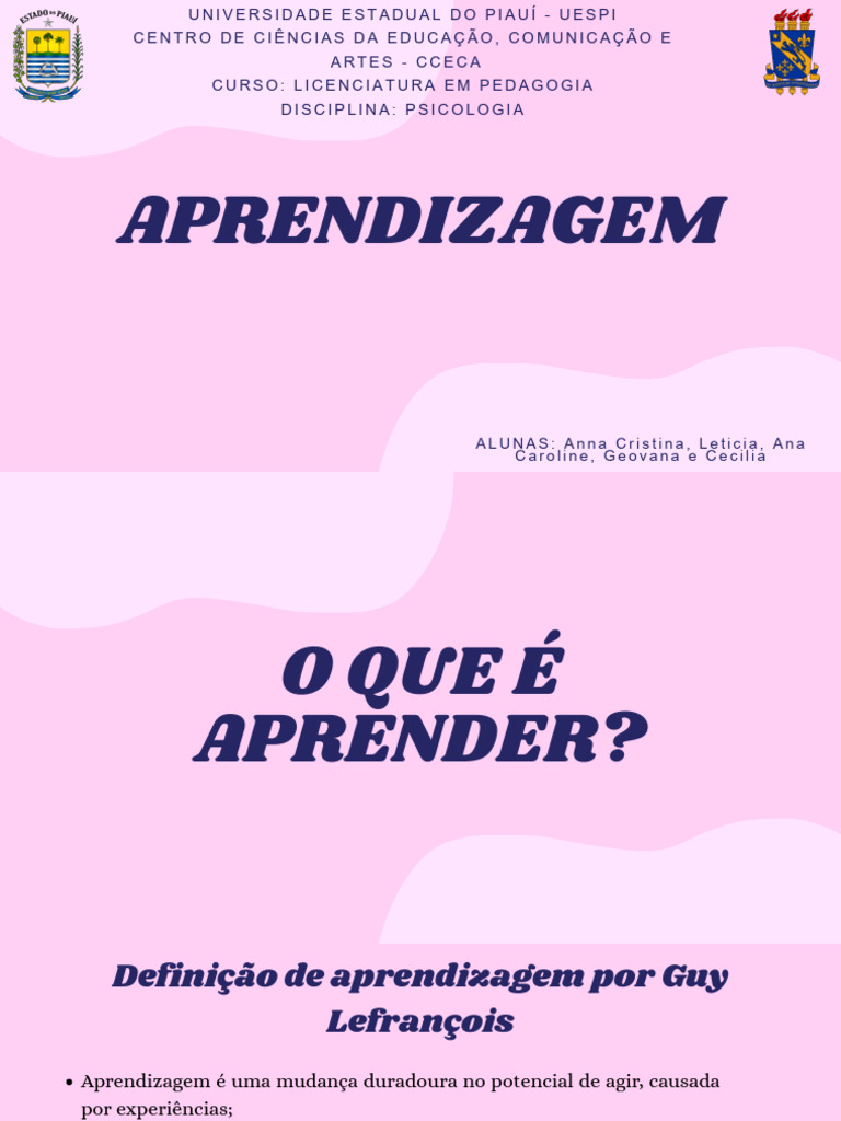 Teorias e Processos de Aprendizagem | PDF | Aprendizado | Behaviorismo