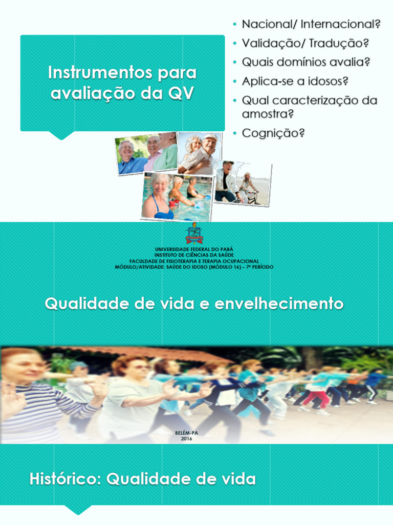 Instrumentos de Avaliação da Qualidade de Vida | PDF | Envelhecimento ...