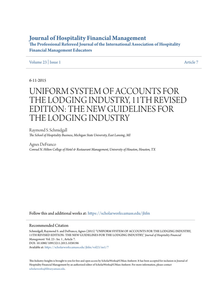 New Guidelines for Lodging Accounting | PDF | Expense | Net Income