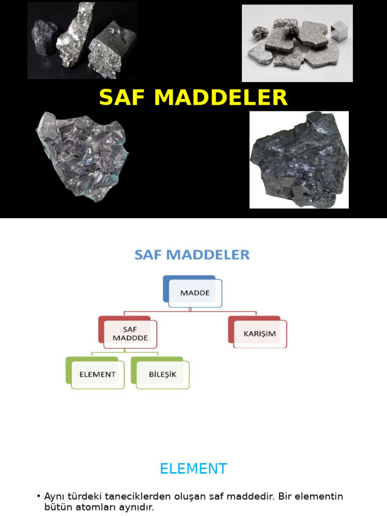 4 2 Saf Maddeler Elementler | PDF