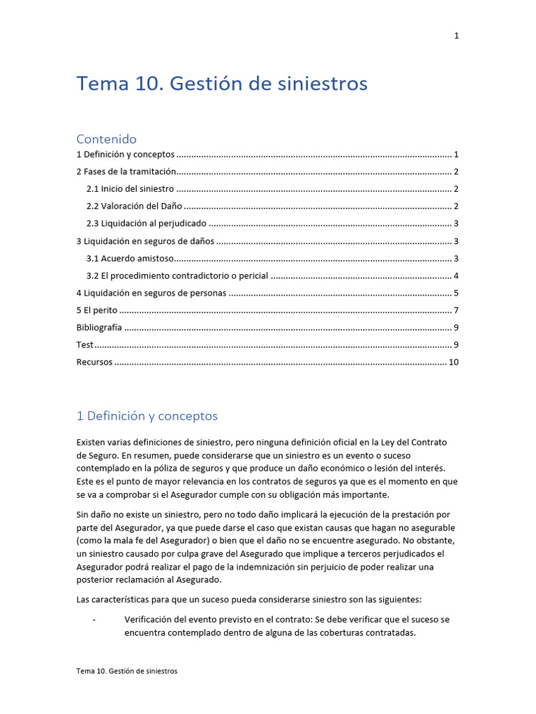 Gestión de Siniestros en Seguros | PDF | Seguro | Póliza de seguros