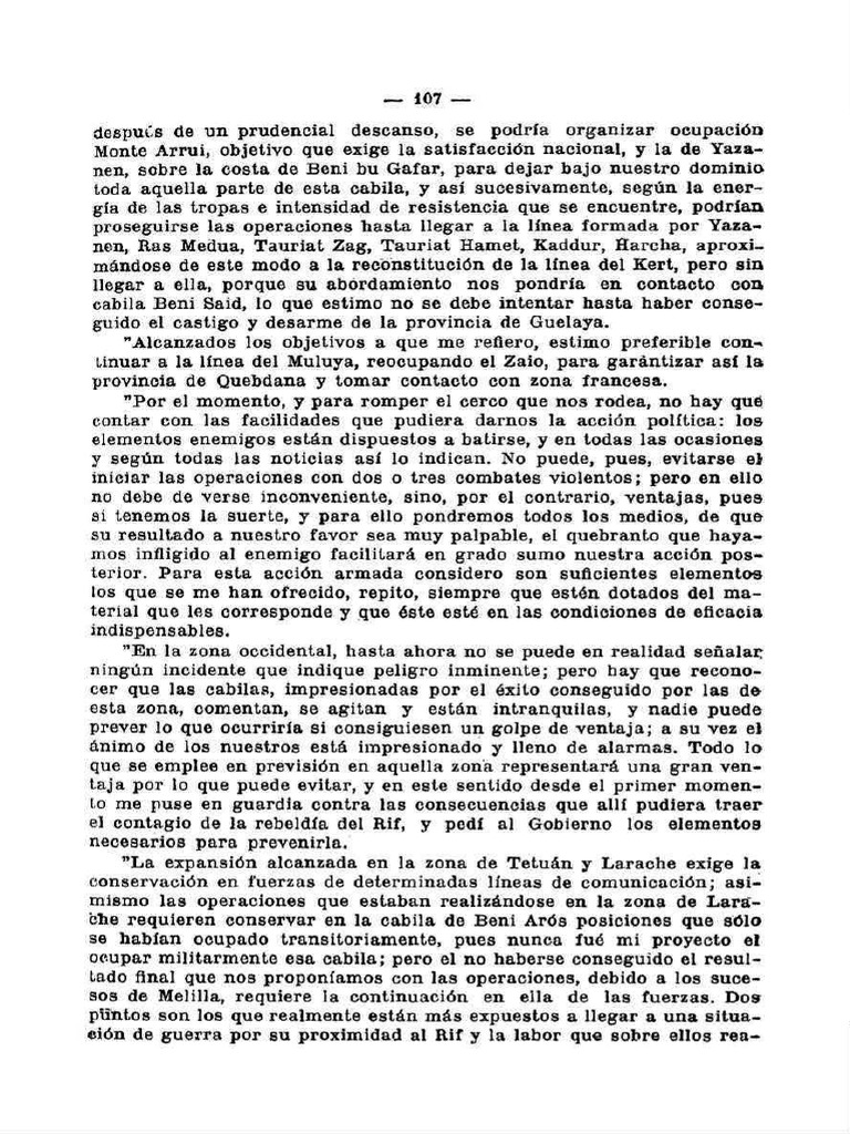 Plan de Operaciones en el Rif | PDF | Batallón | Guerra
