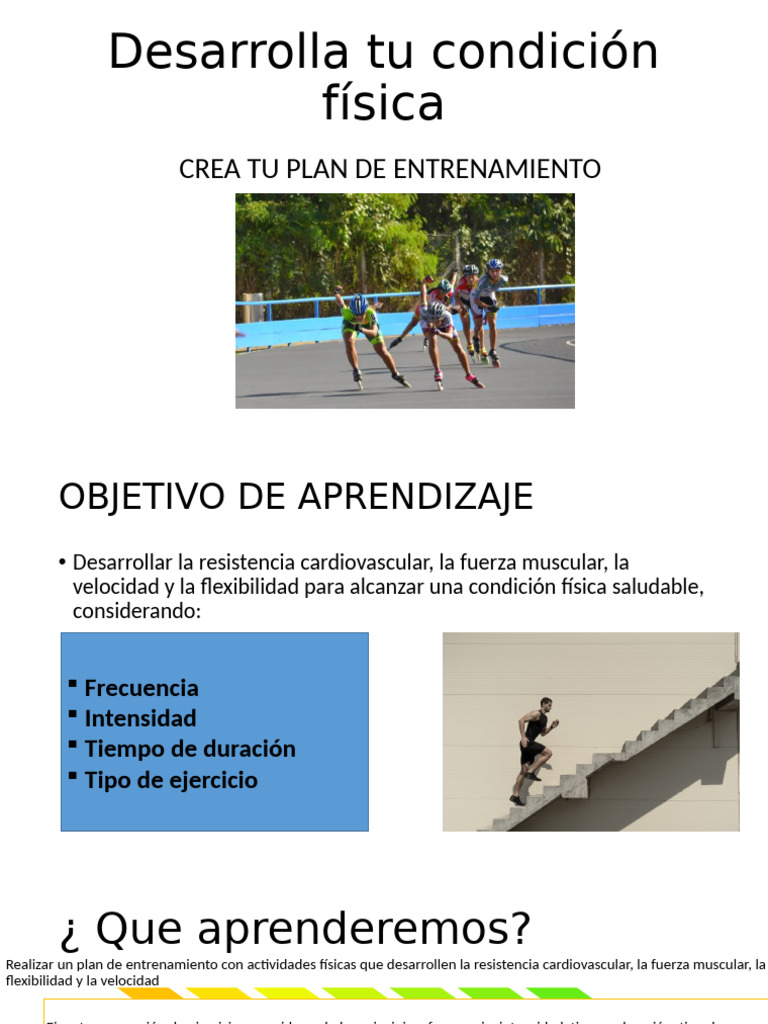 Plan de Entrenamiento para Mejorar tu Condición Física | PDF ...