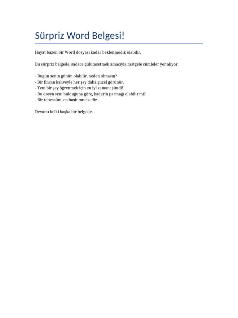 Surpriz Word | PDF