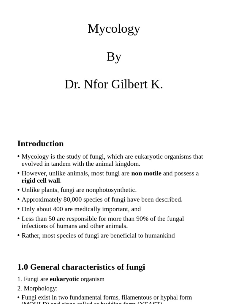 Overview of Mycology and Fungi | PDF | Fungus | Sex