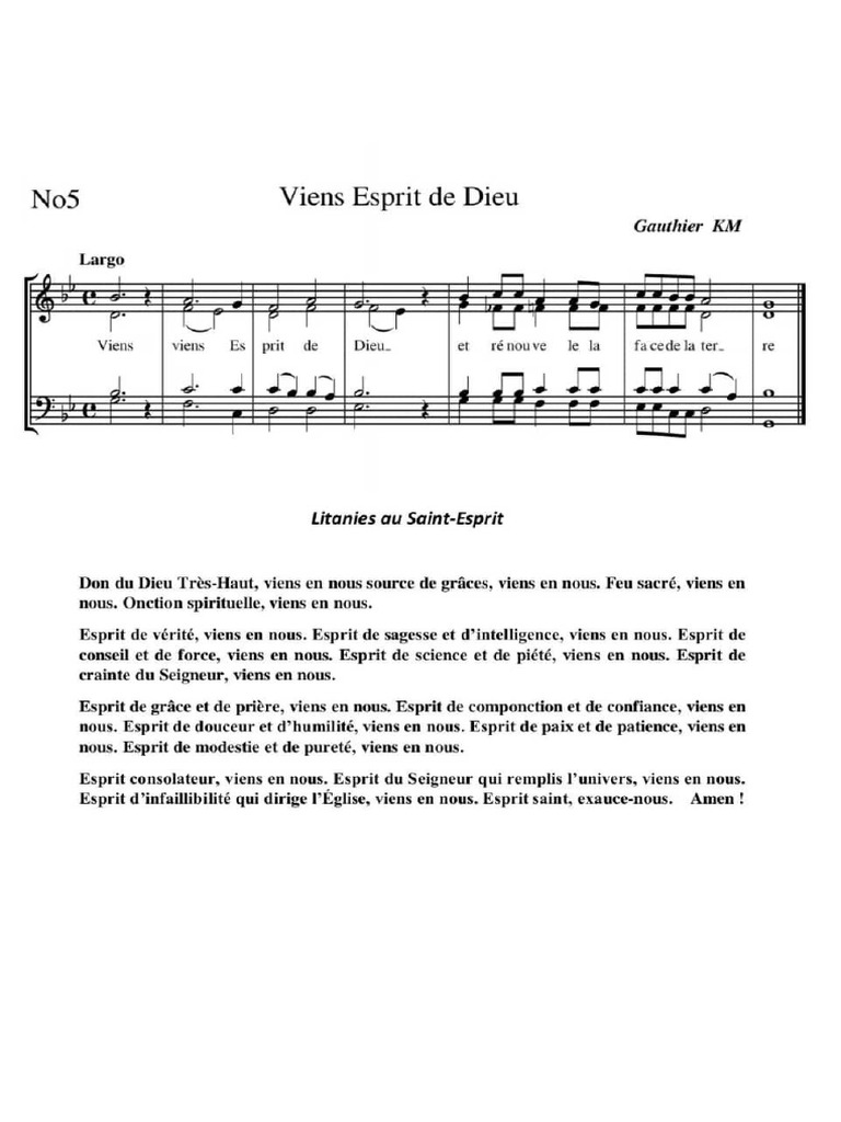 Vien Esprit de Dieu | PDF