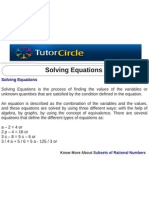 Solving Equations