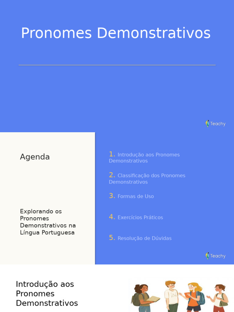 Guia Completo sobre Pronomes Demonstrativos | PDF | Pronome | Comunicação