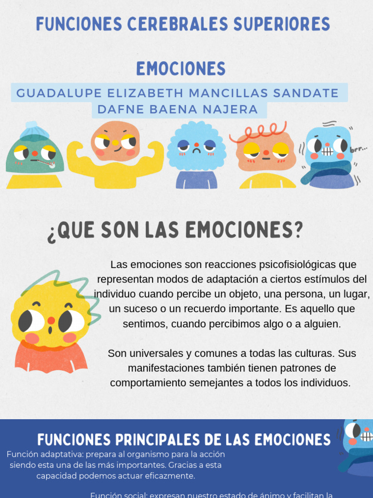 Funciones y Tipos de Emociones | PDF | Las emociones | Motivacional