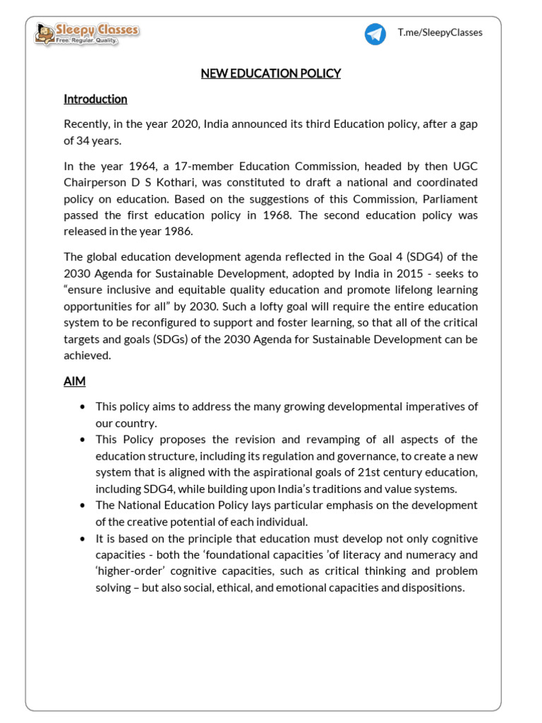 NEP - Complete Lyst3334 Lyst6497 Lyst2761 | PDF | Educational ...